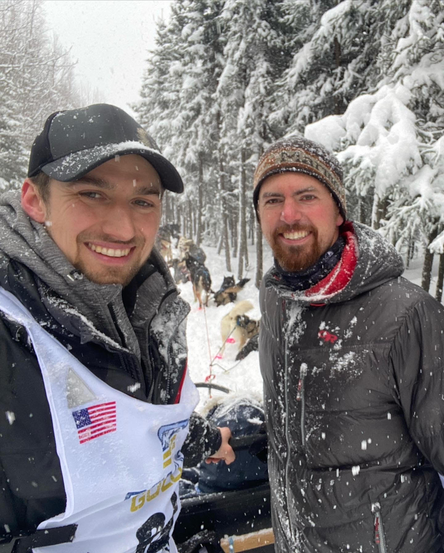 Eddie Vedder et al. that are standing in the snow