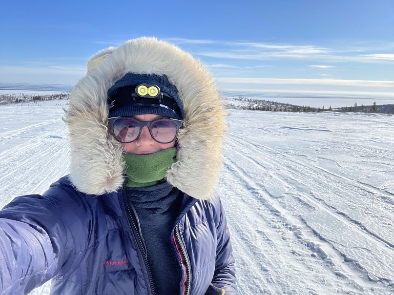 a person taking a selfie in the snow