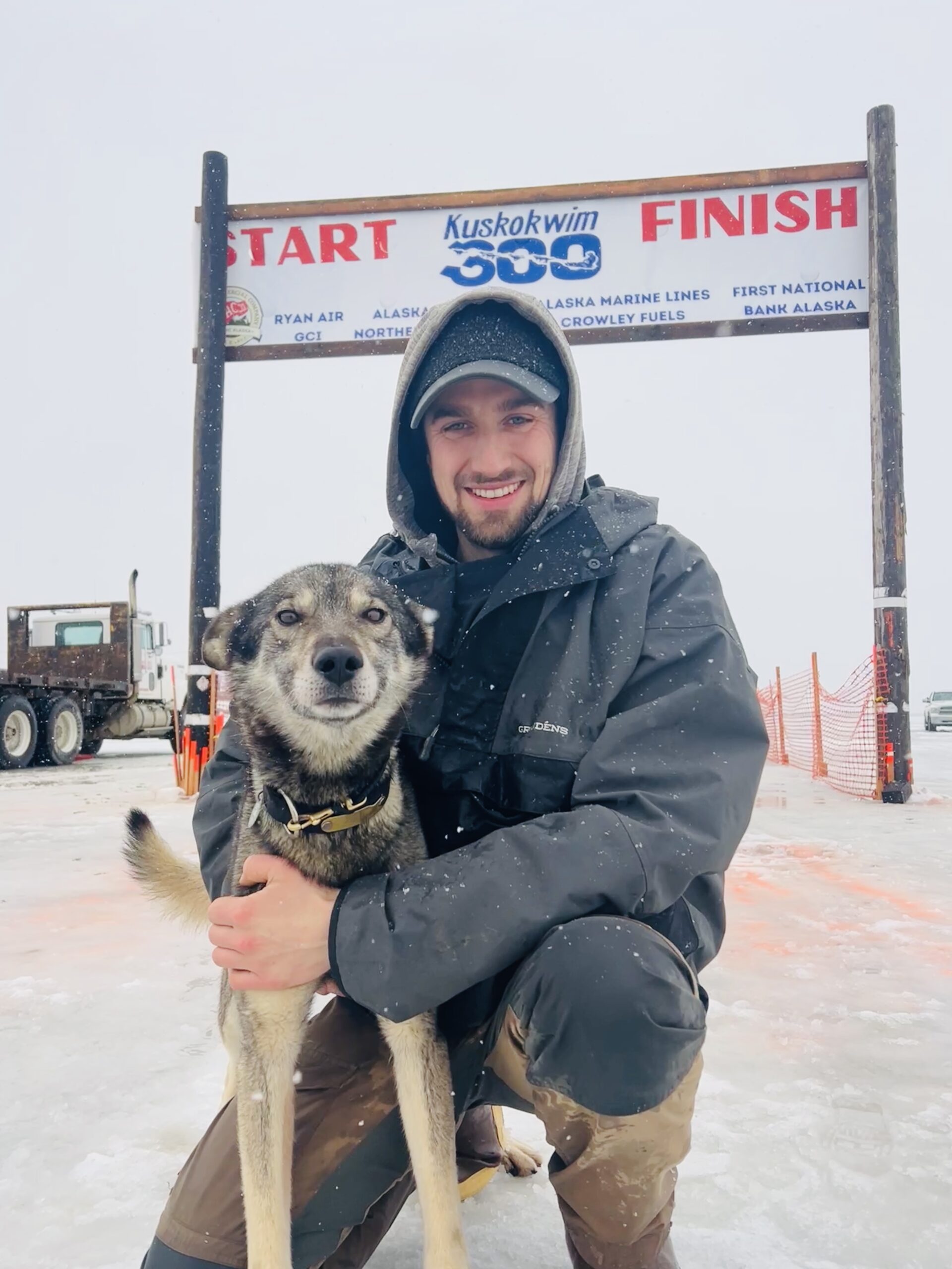 a person posing for the camera in the snow