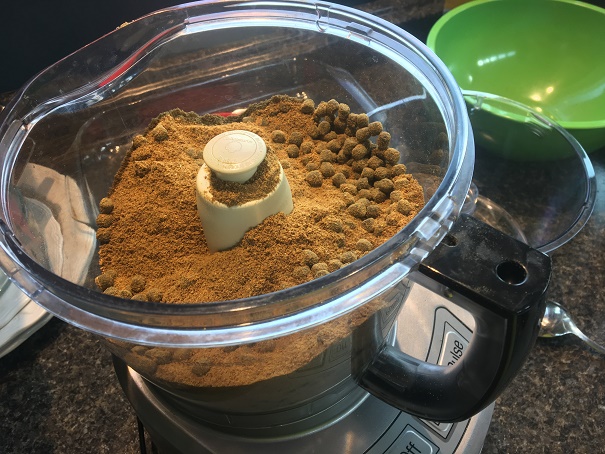 a blender filled with food